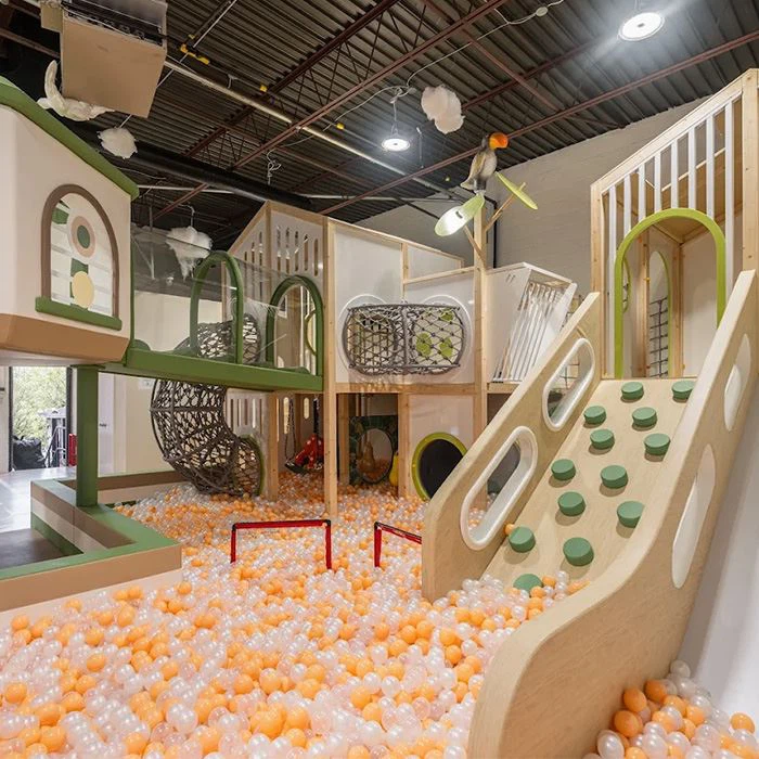 Crafting 230㎡ Natural - Themed Kids Cafe Playground in Canada
